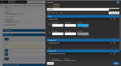 Componentes Site Studio
